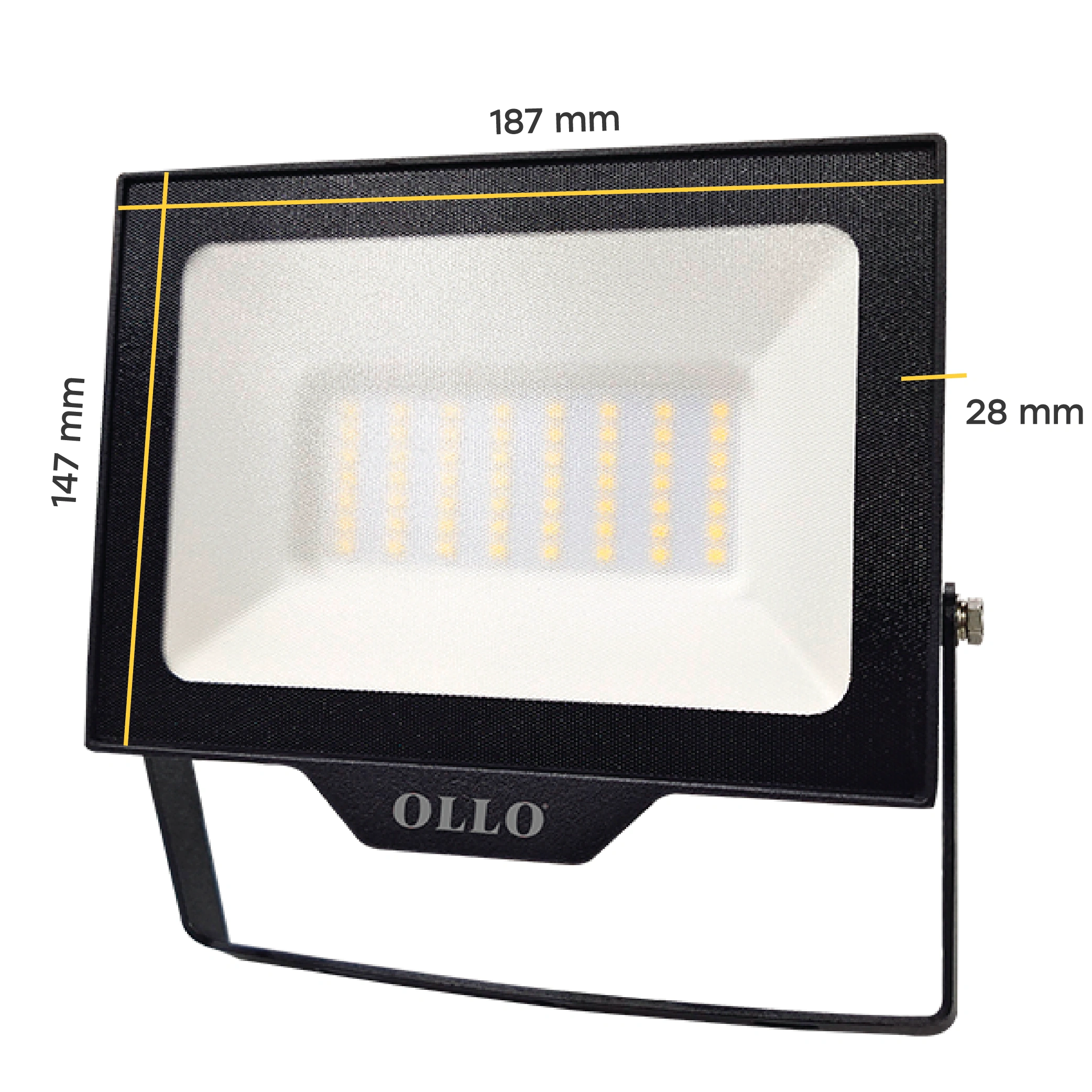 LED Moisture-resistant outdoor floodlight with remote control 50W, 4750Lm, RGB, IP65